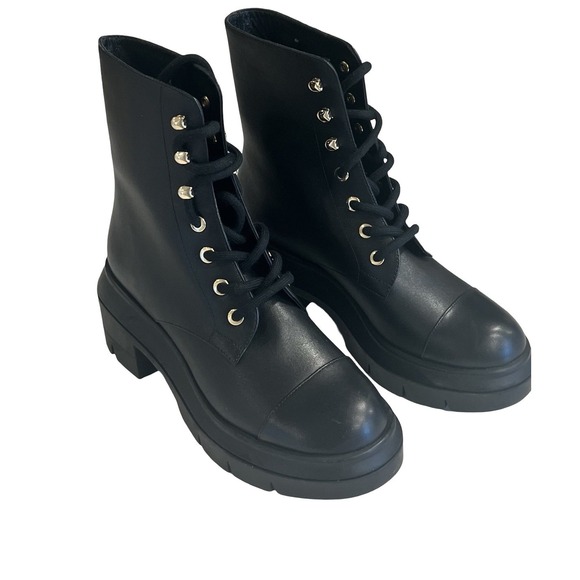 Stuart Weitzman Nisha Black Leather Booties, Size 4‎ C New
